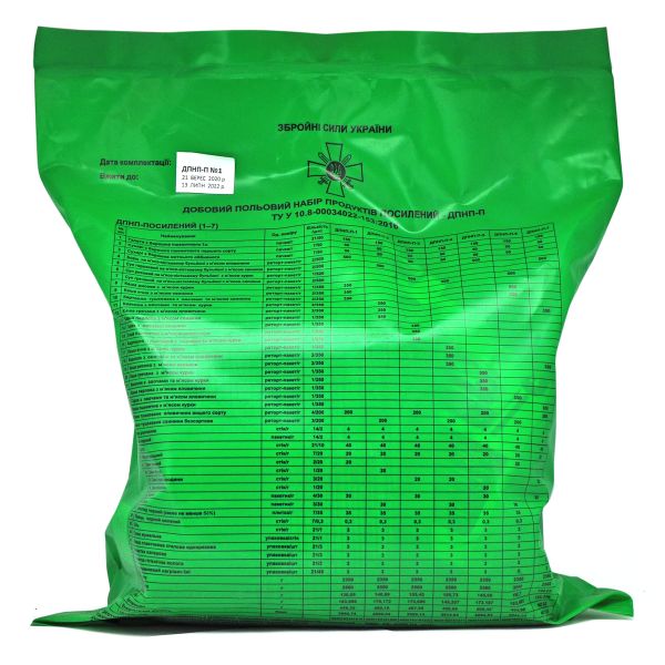Сухий пайок ДПНП-П - на добу, посилений, з підігрівачем