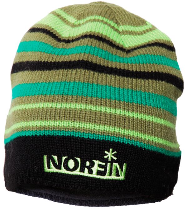 Шапка в'язана Norfin Frost DG - Зелена в смужку