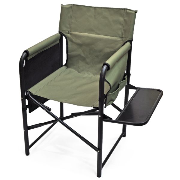 Кресло раскладное Ралф "Режиссер" с полкой дерево - Хаки