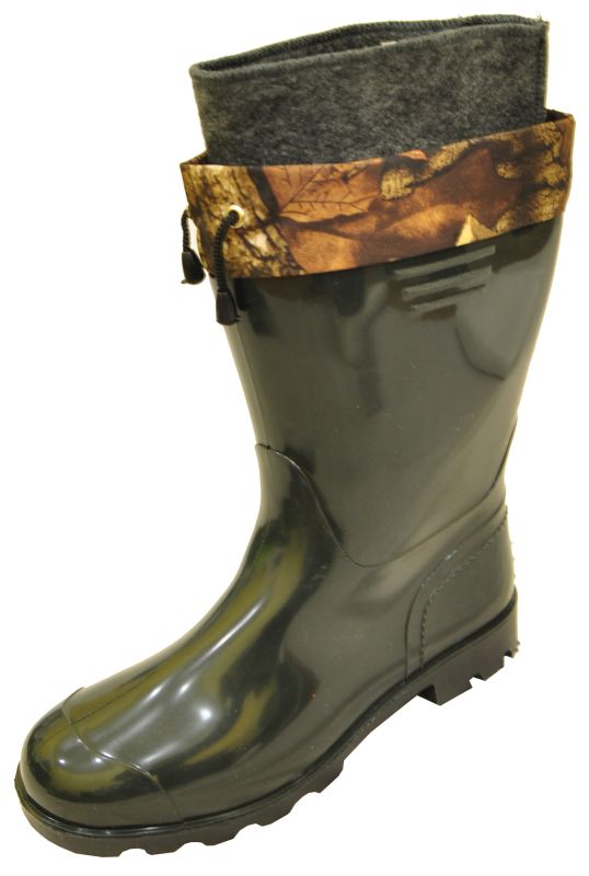 Сапоги укороченные утепленные с манжетом ПС-1 - Болото