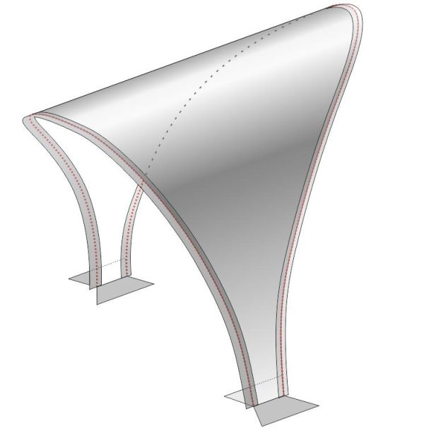 З'єднання наметів 3/3 Лотос - PU1000 - Салатовий