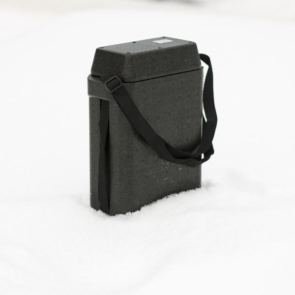 Сумка ізотермічна - 190х270х100 мм - 2 відсіки під 1 л пляшки - Пінопласт