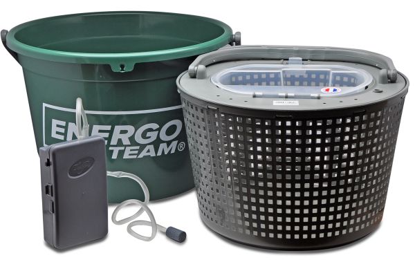 Кан для живця з компресором EnergoTeam - Круглий - Пластик - 18 л - France