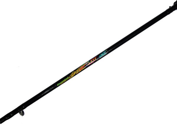 Спінінг Crocodile - З кільцями - Закрутка - Скловолокно - Чорний