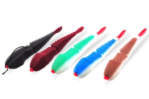 Набор сменных поролоновых приманок Levsha NN - 3D Ex STREAM - 8,5 см - 5 шт/уп - Цвет BL, BR, WGR, WBlue, WBr