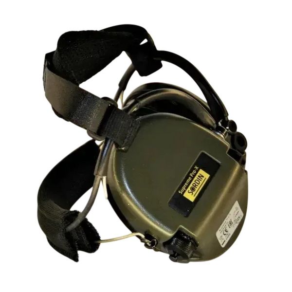 Активні тактичні навушники Sordin Supreme Pro-X Neckband із заднім кріпленням Олива