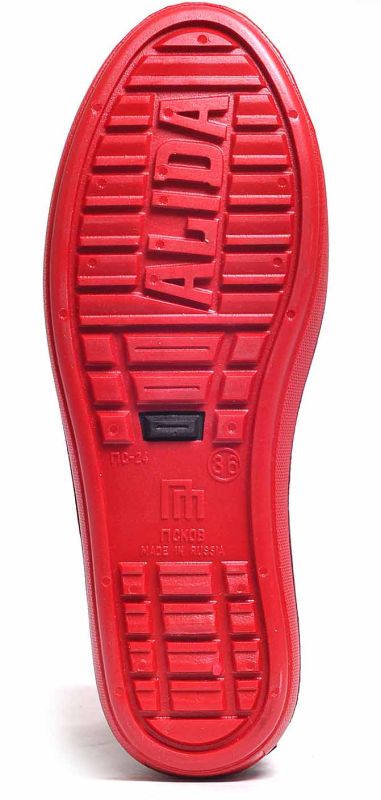 Жіночі гумові ботильйони Nordman Alida - Чорні з червоною підошвою