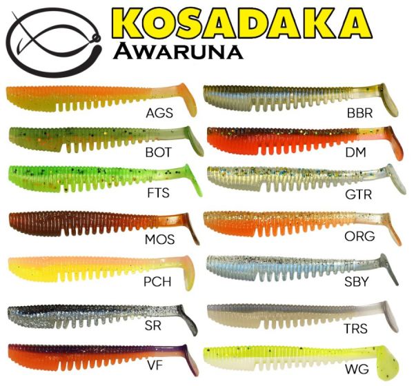 Віброхвіст Kosadaka Awaruna 125 мм - Упаковка 3 шт.