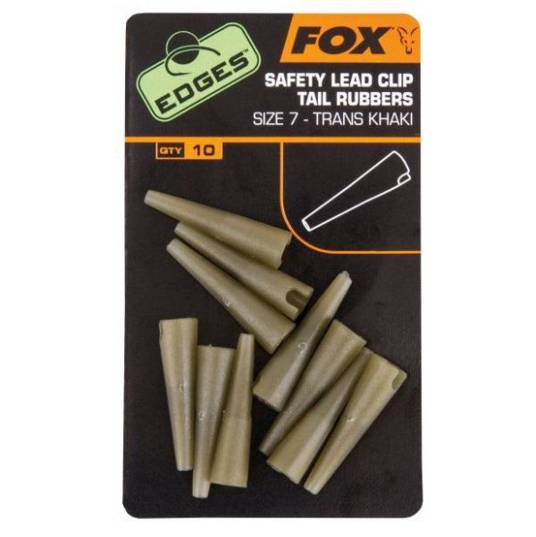 Безопасная клипса Fox EDGES Size 7 Lead Clips Tail Rubbers - 10 шт/уп