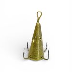 Блесна FRY Конус малый - 4 крючка - Золото - 1 шт.