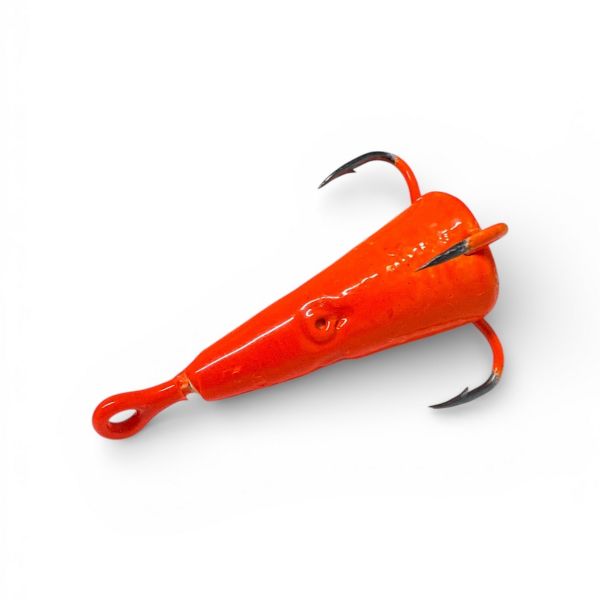 Блесна FRY Конус большой - 4 крючка - Оранжевый - 1 шт.