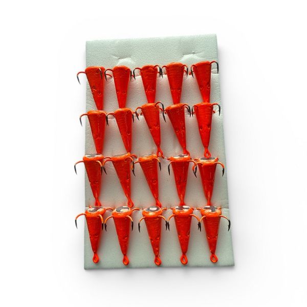 Блесна FRY Конус большой - 4 крючка - Оранжевый - 1 шт.