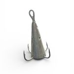 Блесна FRY Конус большой - 4 крючка - Серебро - 1 шт.