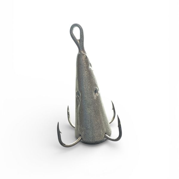 Блесна FRY Конус большой - Серебро - 4 крючка - 20 шт/уп