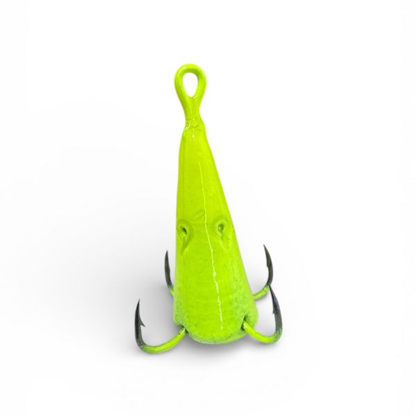 Блесна FRY Конус малый - 4 крючка - Желтый - 1 шт.