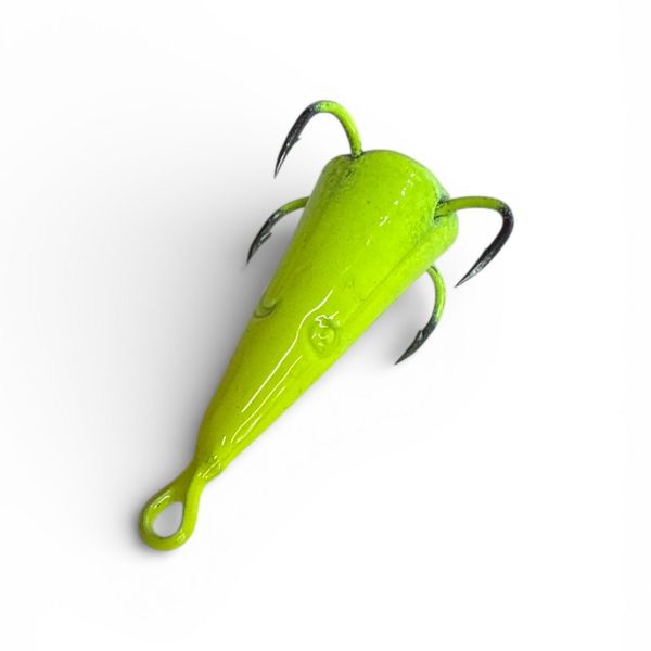 Блесна FRY Конус малый - 4 крючка - Желтый - 1 шт.