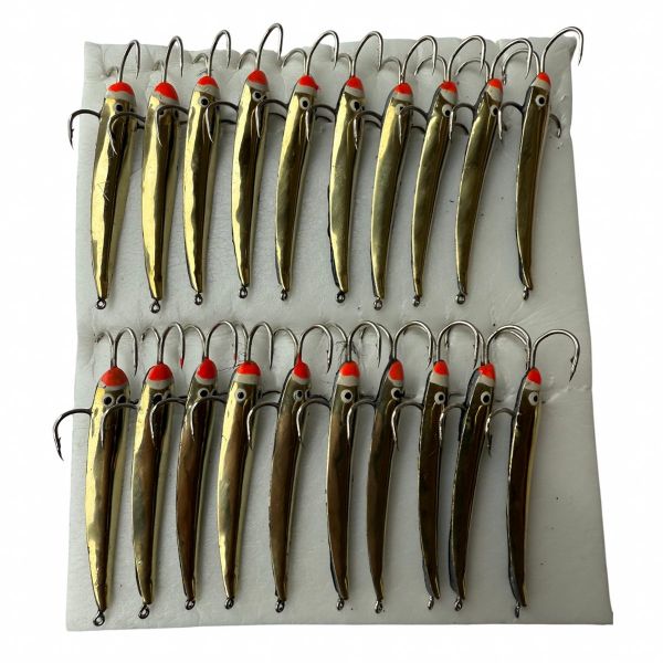 Блешня Парус Скорпіон-Каракатиця - 4 гачки - Вертикальна - 20 шт/уп - Золото