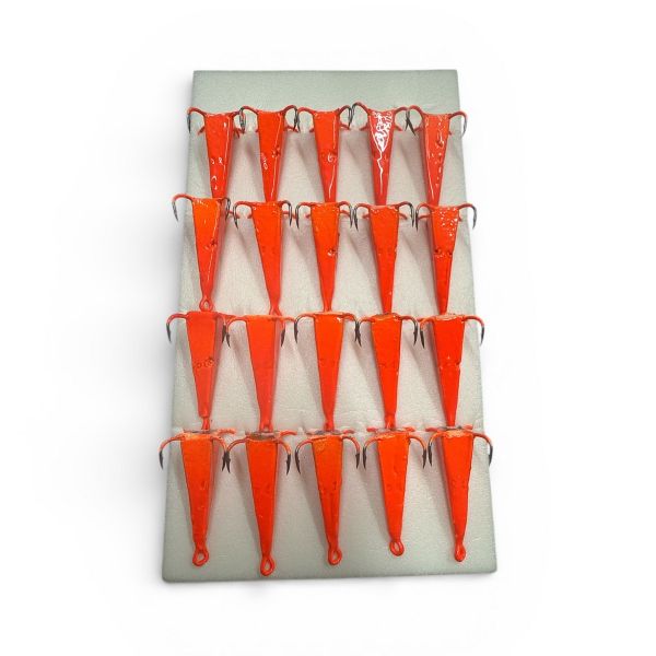 Блесна Пирамида FRY - 4 крючка - Оранжевый - 20 шт/уп