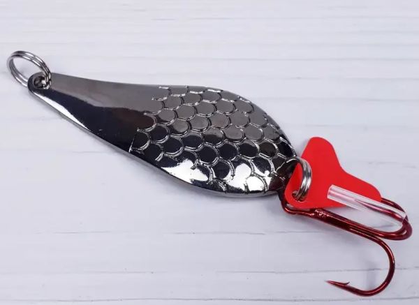 Блешня Spinnex Atom - Що коливається - З лускою - Чорний нікель