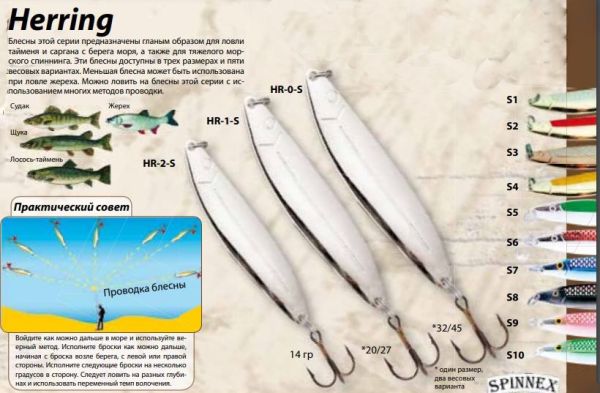 Блесна Spinnex Herring - Колеблющаяся - 20 г - Серебро