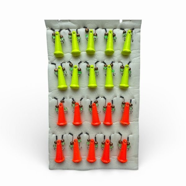 Блесна Яйца FRY Маленькие - Ассорти Желтый + Оранжевый - 20 шт/уп