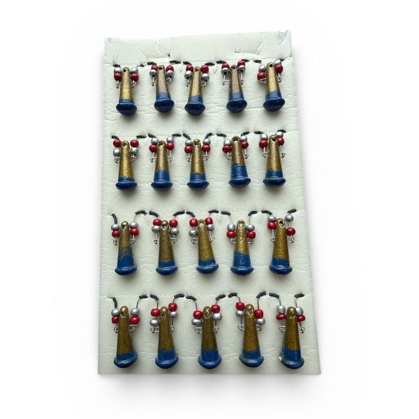 Блесна Яйца FRY Большие - Золото/Синий - 20 шт/уп