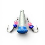 Блесна Яйца FRY Большие - Серебро/Синий -  1 шт.