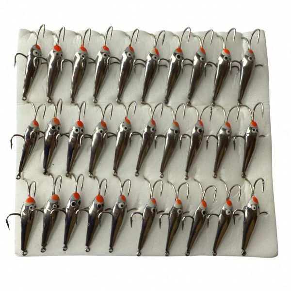 Блешня Парус Дельфін-Каракатиця-2 - 4 гачки - Вертикальна - 30 шт/уп - Срібло