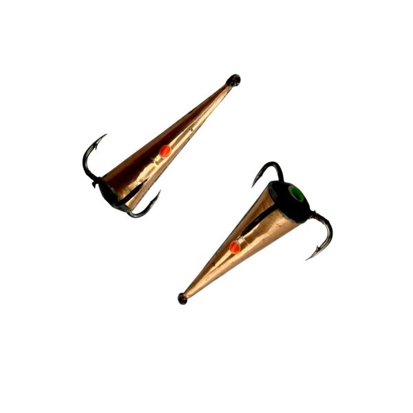 Блешня Парус Конус - Великий 8 г - 3 гачки - Вертикальна - 30 шт/уп - Мідь