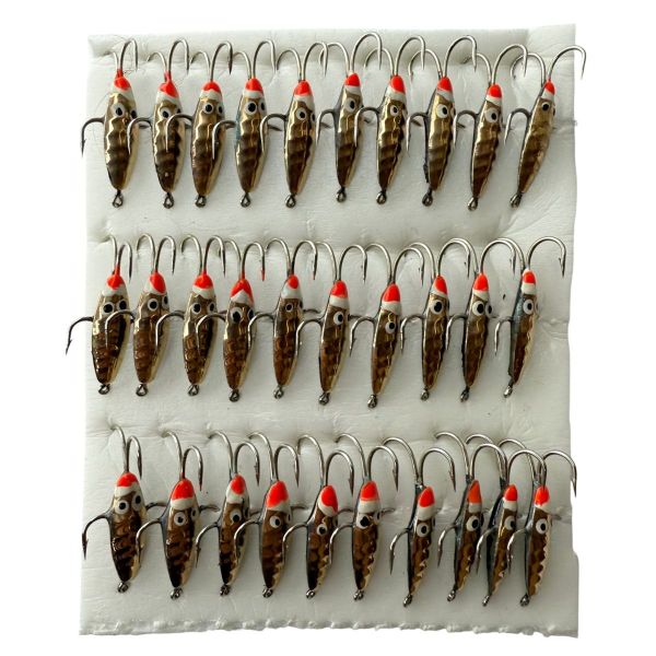 Блешня Вітрило Жук-Каракатиця-1 - 4 гачки - Вертикальна - 30 шт/уп - Золото