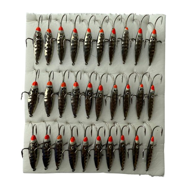 Блешня Вітрило Жук-Каракатиця-2 - 4 гачки - Вертикальна - 30 шт/уп - Срібло