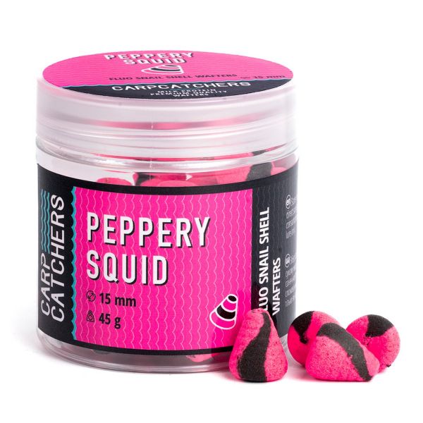 Бойлы Carp Catchers - Peppery Squid - Fluo Snail Shell Wafters - Плавающие