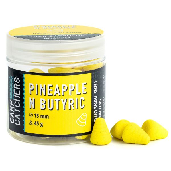 Бойлы Carp Catchers - Pineapple N Butyric - Fluo Snail Shell Wafters - Плавающие