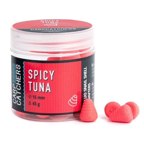 Бойли Carp Catchers - Spicy Tuna - Fluo Snail Shell Wafters - Плаваючі