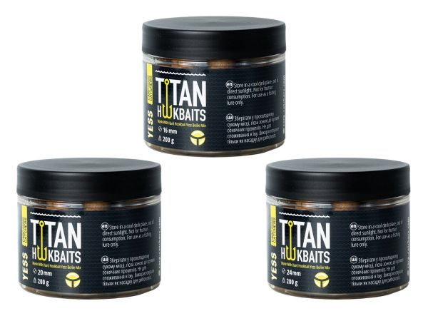 Бойли Carp Catchers Craft Titan Hookbaits YESS - Варені - Тонучі - Насадочні