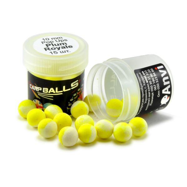 Бойли Carp Balls Pop Ups - Плаваючі - Ø10 мм - 15 шт/уп - Plum Royale (Слива)