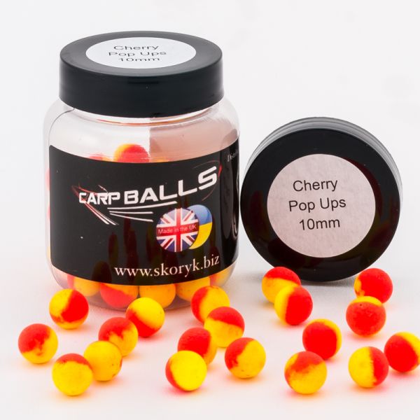 Бойли Carp Balls Pop Ups - 30 г - Плаваючі - Ø10 мм - Cherry (Вишня)