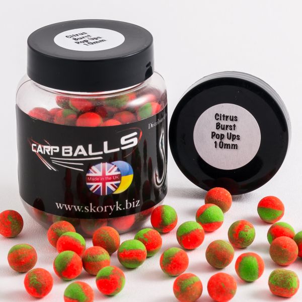Бойли Carp Balls Pop Ups - 30 г - Плаваючі - Ø10 мм - Citrus Burst (Цитрусовий вибух)