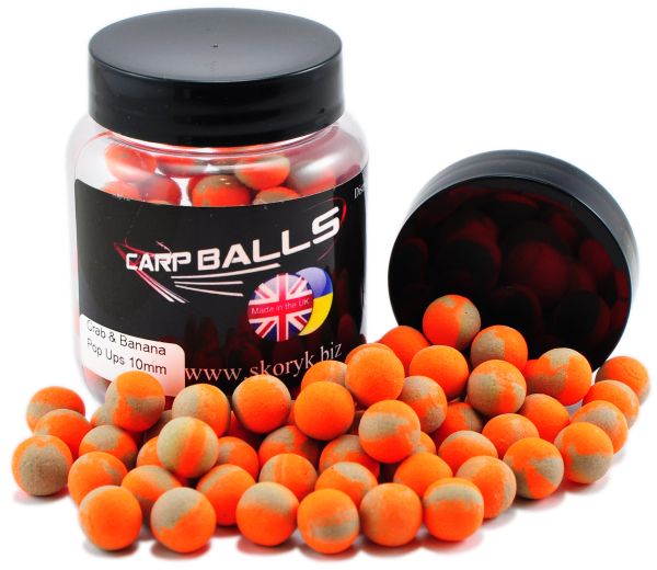 Бойли Carp Balls Pop Ups - 30 г - Плаваючі - Ø10 мм - Crab&Banana (Краб/Банан)