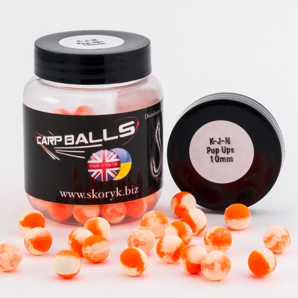 Бойли Carp Balls Pop Ups - 30 г - Плаваючі - Ø10 мм - K-J-N (Інтенсивний аромат)