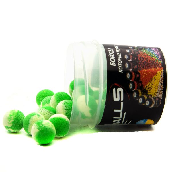 Бойли Carp Balls Pop Ups - Плаваючі - Ø9 мм - 20 шт - Liver&Mackerel (Печінка та скумбрія)