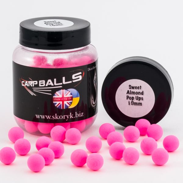 Бойли Carp Balls Pop Ups - Sweet Almond - Ø10 мм - 30 г - Плаваючі