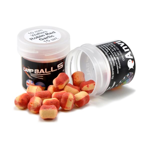 Бойли Carp Balls Wafters - Нейтральна плавучість - Ø10 мм - 15 шт/уп - Robin Red&Garlic (Суміш перців, паприки та часнику)