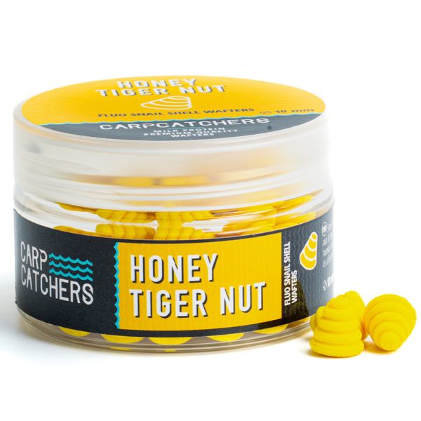 Бойлы Carp Catchers - Honey Tiger Nut - Ø10 мм - Fluo Snail Shell Wafters - Однотонные