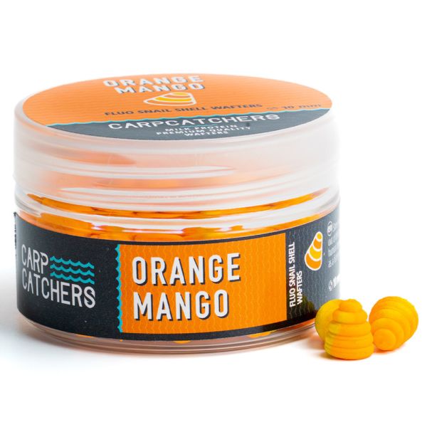 Бойлы Carp Catchers - Orange Mango - Ø10 мм - Fluo Snail Shell Wafters - Двухцветные