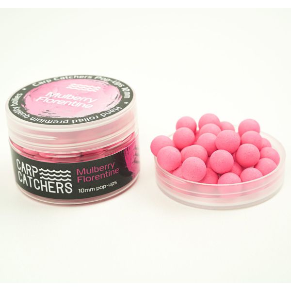 Бойли Carp Catchers Pop Ups - Плаваючі - Ø10 мм - Однотонні - Fluoro Pink - Mulberry Florentine - 40-41 шт/уп