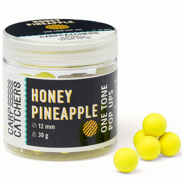 Бойли Carp Catchers Pop Ups - Ø12 мм - Fluoro Yellow - Однотонні - Honey Pineapple