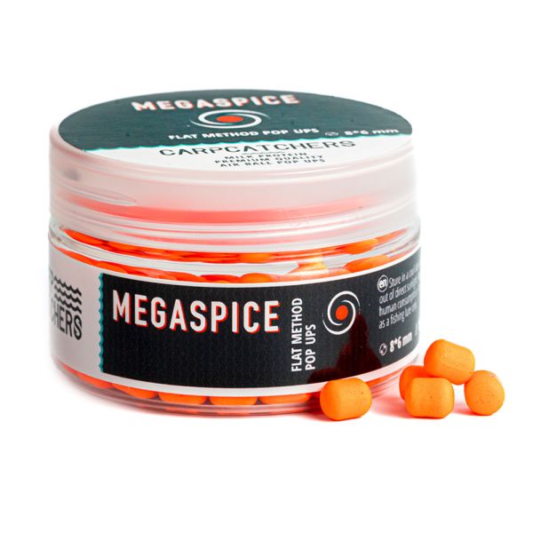 Бойлы Carp Catchers Pop Ups дамбел - 8x6 мм - Megaspice/Смесь специй - Flat Method