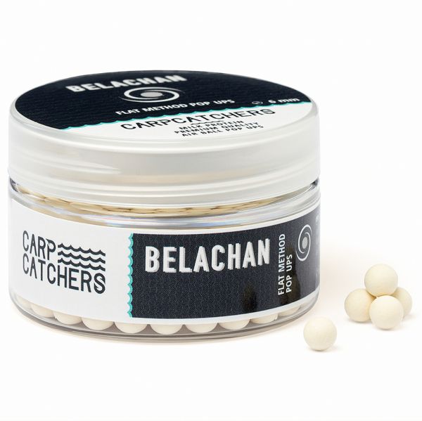 Бойли Carp Catchers Pop Ups Flat Method - Плаваючі - Ø6 мм - White - Belachan