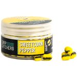 Бойлы Carp Catchers - Sweetcorn Pepper - Fluo Dumbell Wafters 10*7 и 8*5 мм -  Mix - Natural Yellow & Black stripe - Двухцветные
